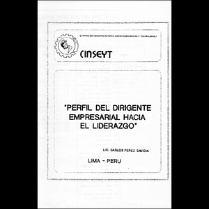 Perfil del dirigente empresarial hacia el linderazgo.