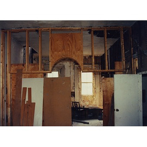 Interior of 326 Shawmut Avenue in the process of being renovated.