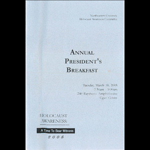 Annual President's Breakfast program, 2008.