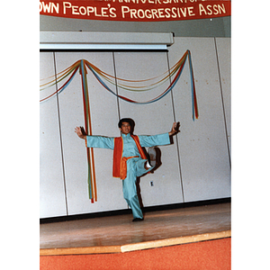 Performer at a Chinese Progressive Association anniversary party