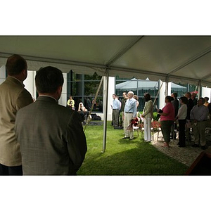 Audience members at the Veterans Memorial groundbreaking ceremony