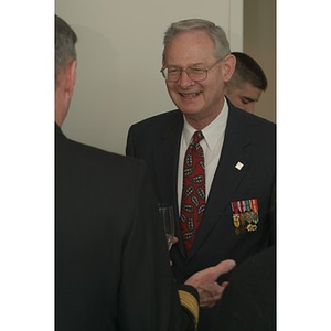 Unidentified man at the Veterans Memorial dedication ceremony