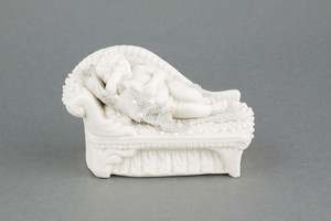 Sculpture of sleeping child