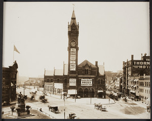 Exterior view of the Boston and Providence Railroad Station, Park Square, Boston, Mass., ca. 1905