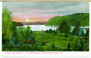 Steamer "City of Bangor" at Hampden Narrows, Penobscot River, Bangor, Maine, undated