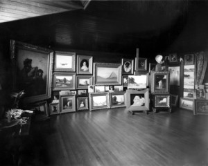 Interior view of the Ernest Longfellow House, studio, Coolidge's Point, Manchester, Mass., undated