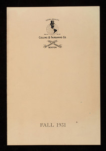 Fall styles, 1931, Collins & Fairbanks Co., 383 Washington Street, 16 Bromfield Street, Boston, Mass.