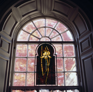 Upper hallway window, Sarah Orne Jewett House, South Berwick, Maine