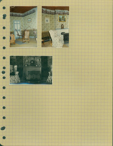 Tucker Family photograph album, interior views, parlor, page thirty-three, Wiscasset, Maine, undated