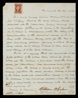 William Whelan to Thomas Lincoln Casey, October 16, 1869