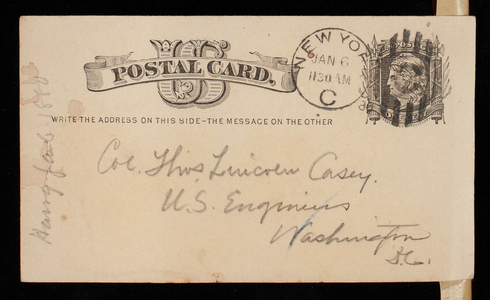 Harry Weir Casey To Thomas Lincoln Casey, January 6, 1880 - Digital ...