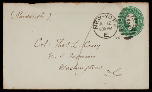 [William] R. Hutton to Thomas Lincoln Casey, July 11, 1882