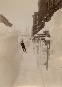 Madison Avenue and 40th Street, New York, during the Great Blizzard