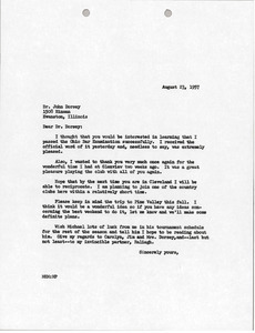 Letter from Mark H. McCormack to John Dorsey