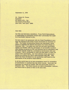 Letter from Mark H. McCormack to Robert M. Fomon