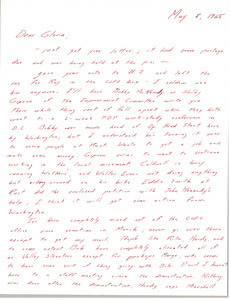Letter from Ken Scudder to Gloria Xifaras Clark