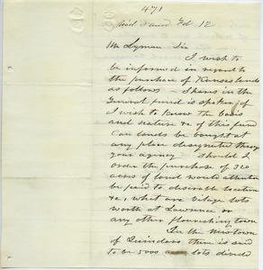 Letter from William A. Rees to Joseph Lyman