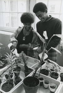Students caring for plants at Brooklyn Occupational Training Center
