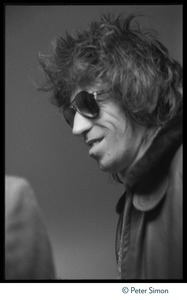 Keith Richards: portrait in profile, taken during Peter Tosh's appearance on Saturday Night Live