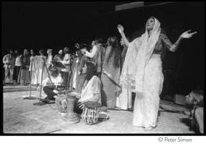 Musicians on stage at the Kohoutek Festival of Consciousness