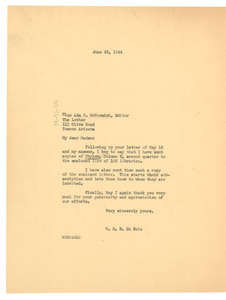 Letter from W. E. B. Du Bois to Letter