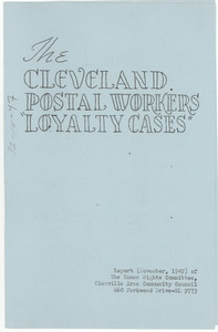 The Cleveland postal workers loyalty cases