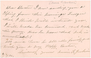 Letter from Annie F. Jenkins to W. E. B. Du Bois