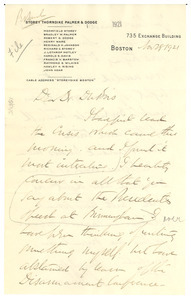 Letter from unidentified correspondent to W. E. B. Du Bois