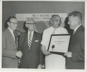 Willis C. Gorthy presenting a citation for meritorius service