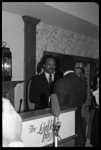 Jesse Jackson preparing to address the crowd