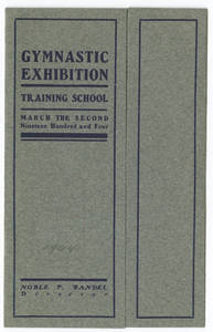 Men's Gymnastics Exhibition Program, 1904