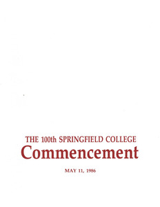 Springfield College undergraduate Commencement Program (1986)