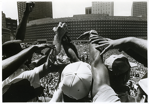 Boston Celtics 1984 NBA Championship celebration at City Hall Plaza