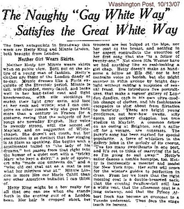 The Naughty "Gay White Way" Satisfies the Great White Way