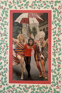 A Photograph of Sylvia Rivera with Her Arms Around Queen Alison and Ivan Valentin at the 1995 NYC Pride Parade