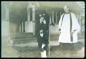 Saint Johns, Central Street Saugus, Mrs. Atworth breaking ground, 1886
