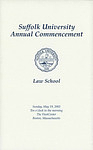2002 Suffolk University commencement program, Law School