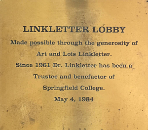 Linkletter Lobby Plaque