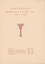 Auburndale Woman's Club, 1924-1925