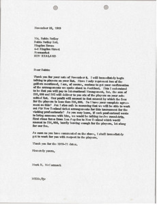 Letter from Mark H. McCormack to Robin Bailey