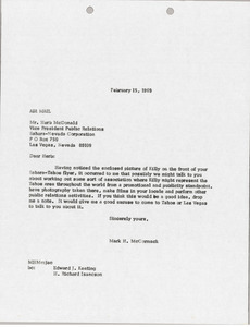 Letter from Mark H. McCormack to Herb McDonald