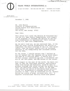 Letter from Mark H. McCormack to John Morris