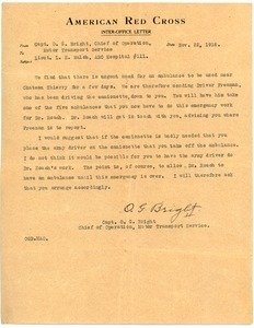 Letter from O. G. Bright to Lloyd E. Walsh