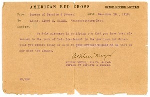 Letter from Arthur Meyer to Lloyd E. Walsh