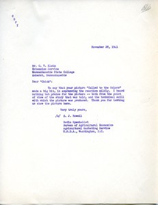Letter from E. J. Rowell to G. T. Klein