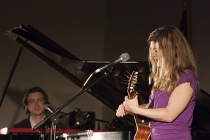 Dar Williams, performing at the First Congregational Church in Wellfleet, accompanied by Bryn Roberts on piano