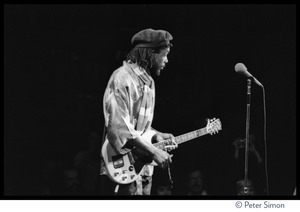 Peter Tosh, with guitar, performing on Saturday Night Live