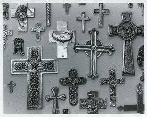 Magnet crosses on entry wall