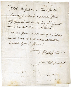 Charles Lamb letter to James Hessey