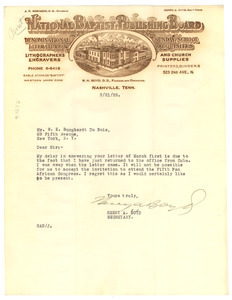 Letter from Henry A. Boyd to W. E. B. Du Bois